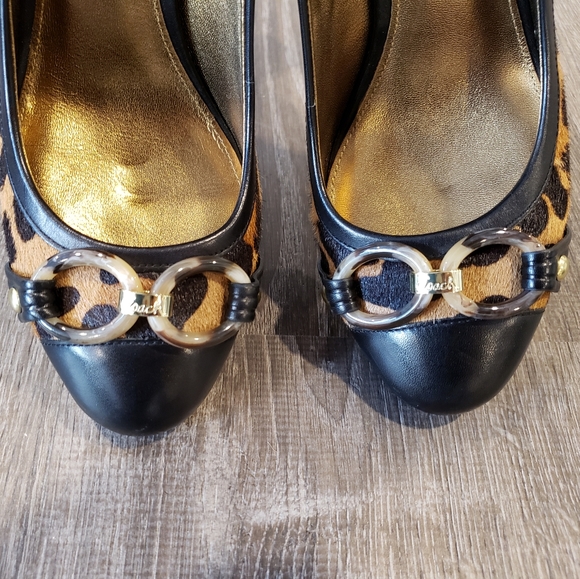 Coach pumps leopard print heels size 8 - Picture 3 of 5